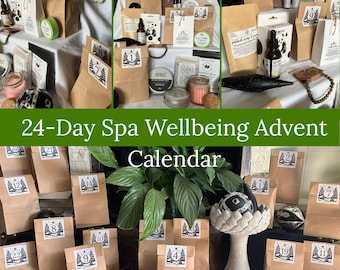 24 Day luxury spa advent calendar Self care holiday gift Christmas countdown box for women Wellbeing xmas present Relaxation beauty set