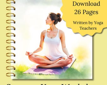 summer yoga workshop digital download yoga sequence cards deck yoga teacher seasonal yoga affirmations yoga journal yoga student details PDF