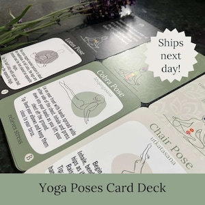 Yoga Karten Lehrer Yoga Geschenk Yoga Posen Karten Yoga Sanskrit Namen Asana Karteikarten Yoga Reihenfolge Karten für Anfänger Fortgeschrittene Yoga Deck
