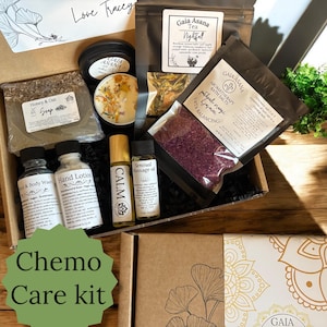 Pacote de cuidados para quimioterapia, kit de cuidados para câncer, caixa de presente para melhorar logo, cesta de bem-estar, caixa de presente vegana para quimioterapia, pacote de cuidados para se sentir melhor