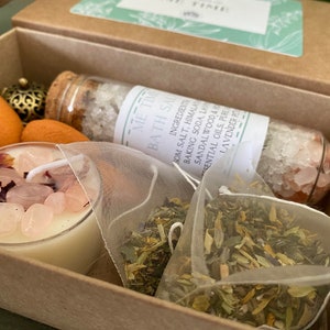 vegan-friendly gift box, designed to ease the stress and strain of daily life
