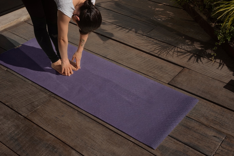 eco-friendly rubber and jute yoga mat, made in the UK