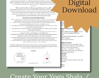 Create Your Sacred Space Guide Digital Download Yoga Shala Setup PDF Meditation Space Rituals Energy Cleansing Sankalpa Setting Relaxation
