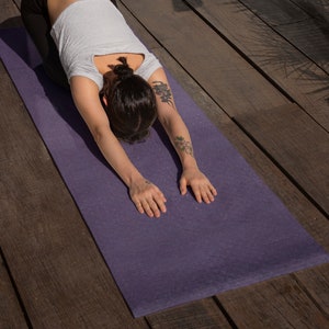 eco-friendly rubber and jute yoga mat, made in the UK