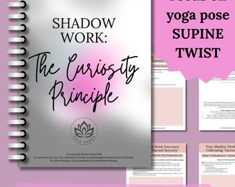 Shadow Work Worksheet Curiosity Spinal Twist Yin Yoga Journal Prompt PDF Digital Download PDF Therapy Worksheet Restorative Yoga