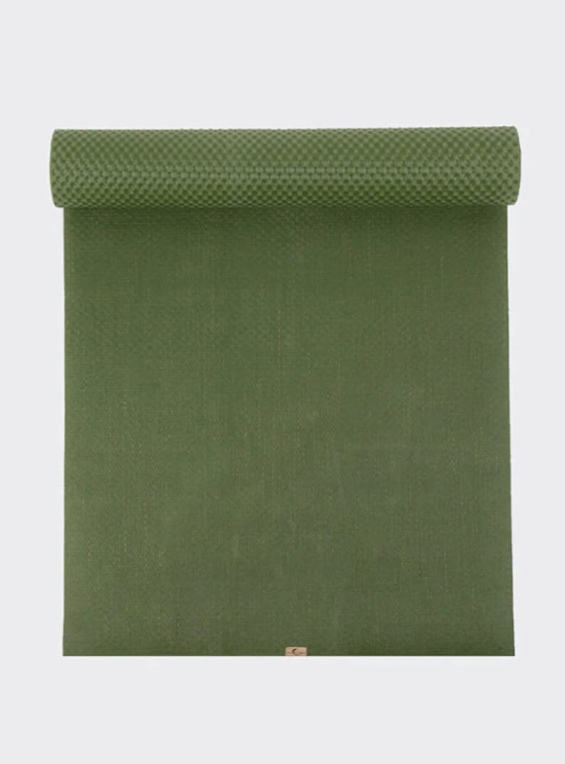 eco-friendly, rubber and jute yoga mat made in the UK