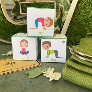 Yoga-Würfelspiel für Kinder Yoga-Spiel Digitales Yoga-Kinder-Posen Yoga Ausdruck Kinderspiel Übungswürfel Digitales Yoga-Tier-Posen Kinder-Yoga
