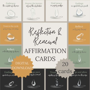 Téléchargement numérique des affirmations du yoga Savasana cartes de bien-être pour la réflexion citations de renouvellement invites de méditation quotidiennes pour l'hiver PDF imprimable