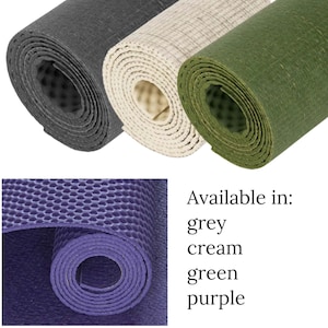 eco-friendly, rubber and jute yoga mat made in the UK
