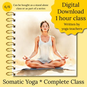 Somatische yogales script compleet yogapakket digitale download lesplan somatische yoga yogaleraar lesplannen beginnersles thuis
