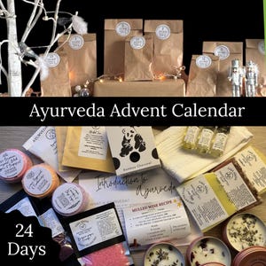 24-Day Ayurveda Advent Calendar Dosha Self-Care gift Spa Christmas hamper Wellbeing advent calendar Dosha gift Holistic Holiday Gift for her