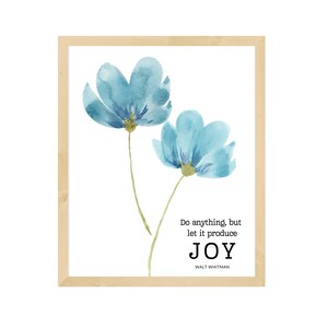 Quote Wall Art, Watercolor Home Decor, Let it Produce Joy, Walt Whitman, Digital Download, Literature Quote Home Decor, Watercolor Wall Art