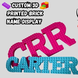 Custom Brick Name Display – Personalized Desk or Shelf Decor