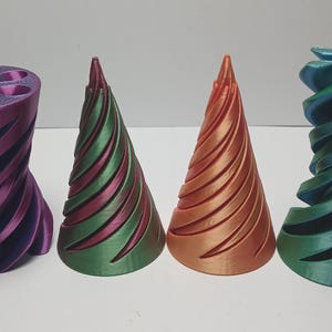 3D Printed 2 way Color Spiral Vortex Cone Fidget Toy, Hands-On Stress and Anxiety Relief, Multi-Color for All Ages