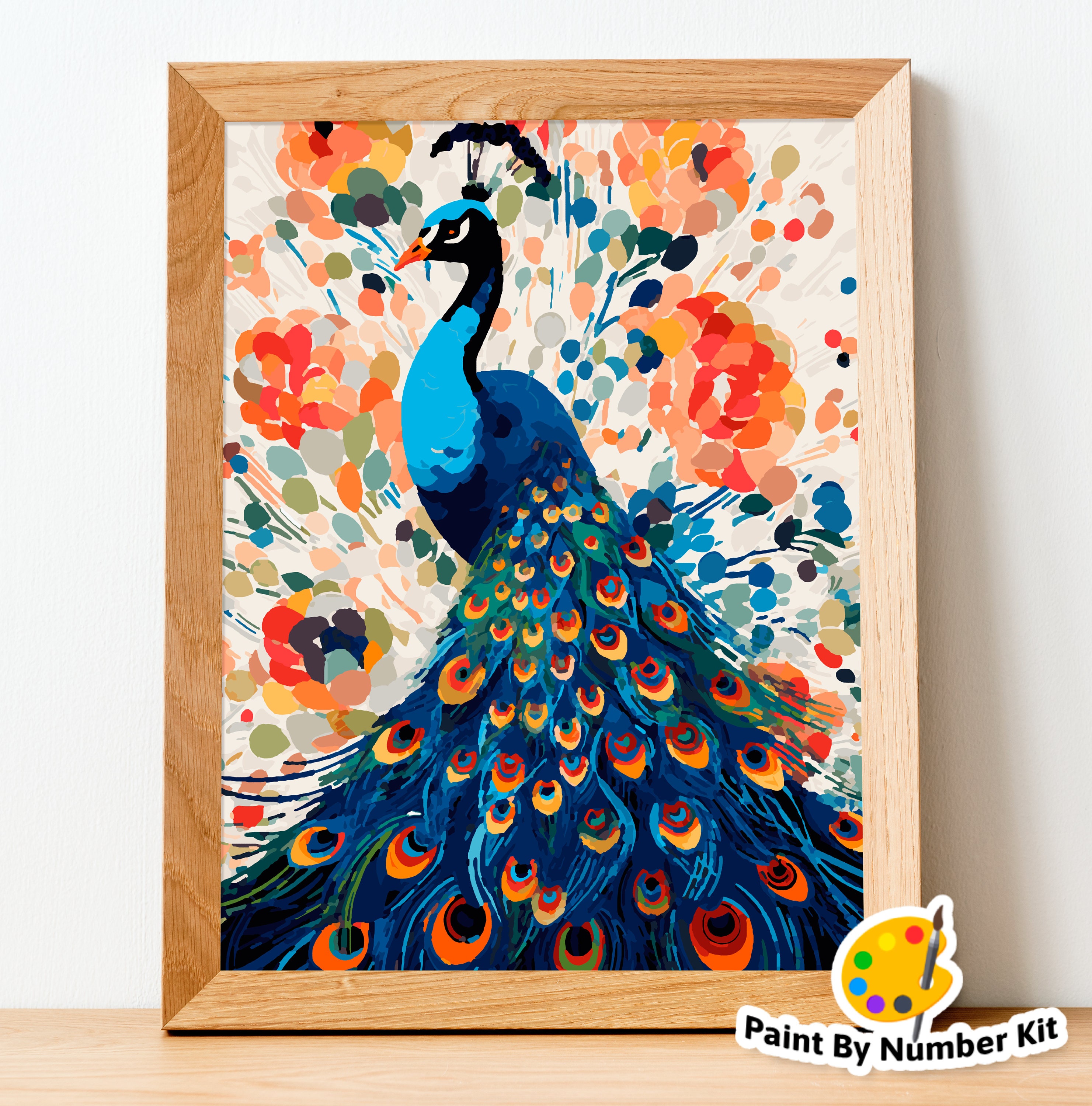 Paint by Numbers for Adults Beginner - TISHIRON Peacocks Adult