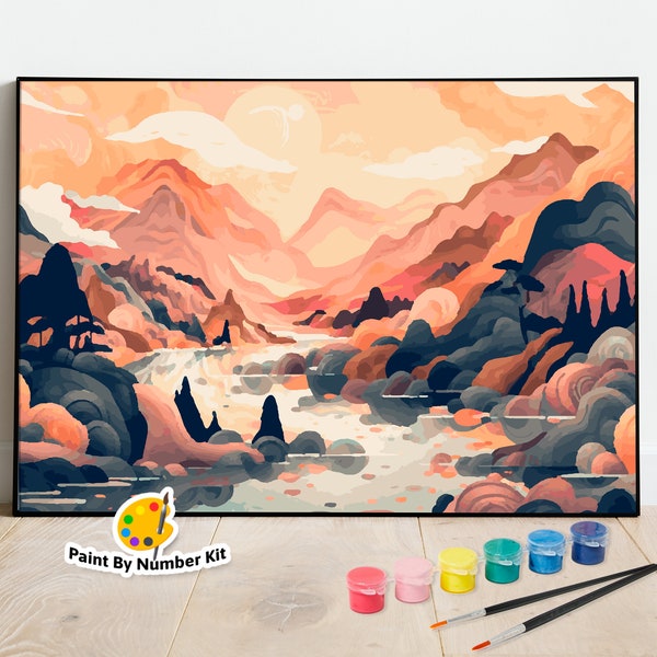Paint by Numbers Mountains - Etsy