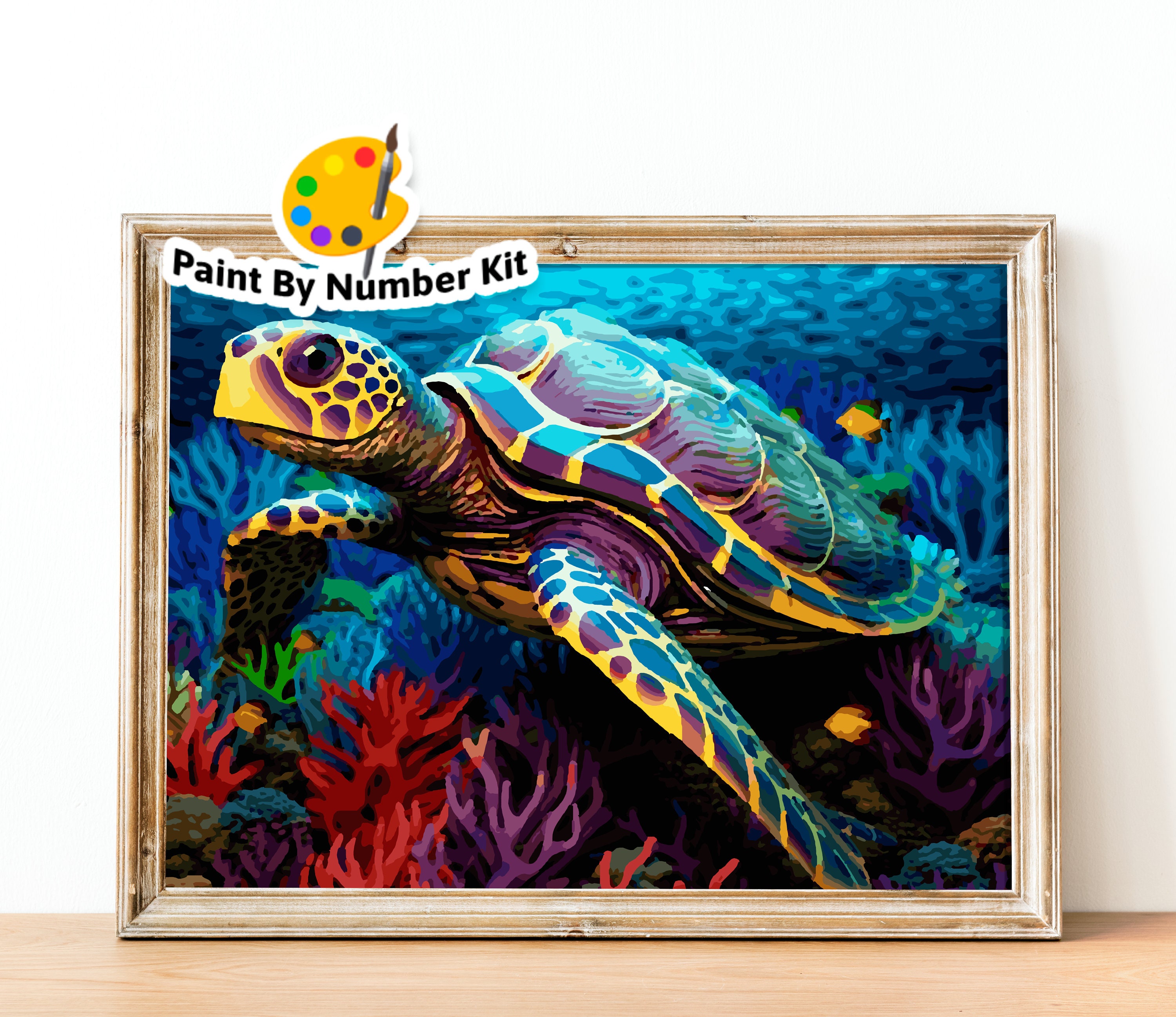 Paint by Numbers for Adults Beginner 16 x 20 Sea Turtle Paint by Num —  CHIMIYA