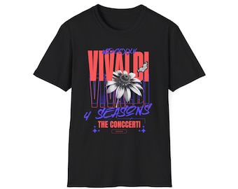 Classical Music Enthusiast T-Shirt, Composer Gift Idea, Music Lover Shirt, Vivaldi Four Seasons Tee, String Instrument Top