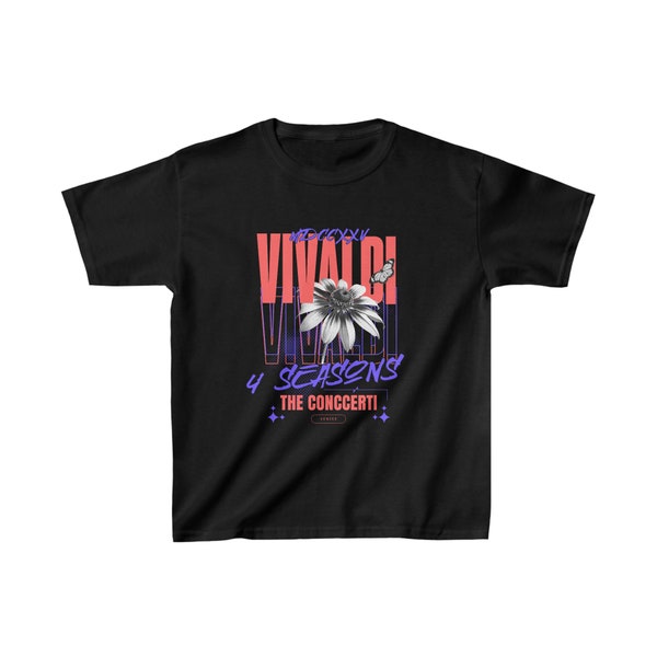 Kids Vivaldi Four seasons concert Tee, Classical music, Composer, rock tshirt, metal tshirt, Italy, Beethoven, Mozart, Bach, Violin