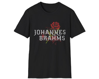 Johannes Brahms Rose Graphic Tee, Classical Music T-Shirt