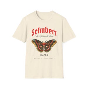 Franz Schubert Butterfly Band T-Shirt, Music Lover Gift Tee, Concert Outfit, Musician Shirt, Piano, Classical Composer