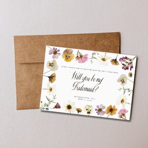 Editable Floral Bridesmaid Proposal |Keep My Sh*t Together | Digital Template | Canva | A6 | Proposal