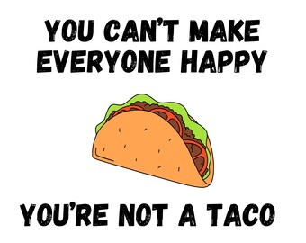 TACO SVG/PNG, Tacos, Burritos, Mexican Food, Cricut