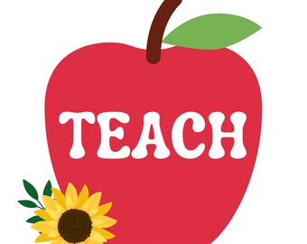 Teach SVG/PNG, Apple, Teaching, Teachers, Back to School