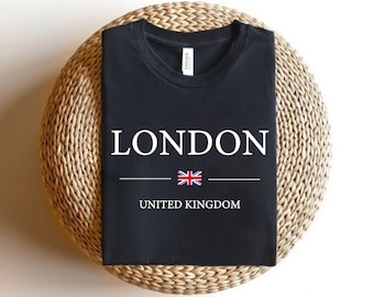 London Shirt, Vereinigtes Königreich Shirt, Souvenir T-Shirt, UK Flagge T-Shirt, London Reise, englischer Liebhaber Geschenk, London Urlaubsreise T-Shirt, Geschenk für sie
