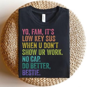 Teachers Shirt, Back to School, Funny Teacher Gift, First Day Of School Tee, Gen A Slang Teacher, Teacher Graduation Gift, Middle School