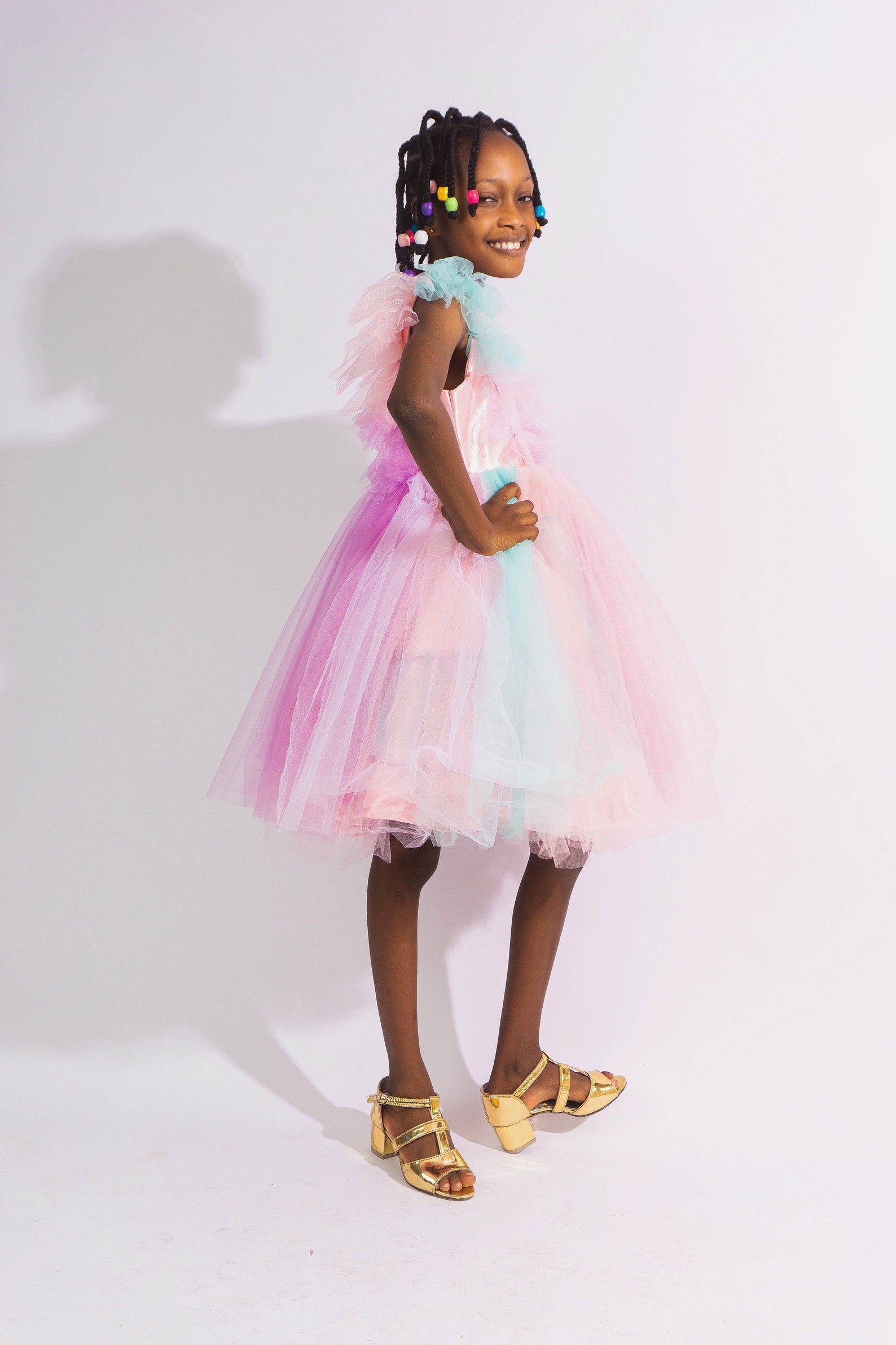 The Best Dressed Child Girls Rainbow Print Tie Bloomers Set main image 1