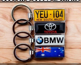 Custom Australian Number Plate Keyring: Personalized Car Lover Gift