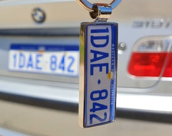 Personalized Australian License Plate Keychain: Custom Car Keyring