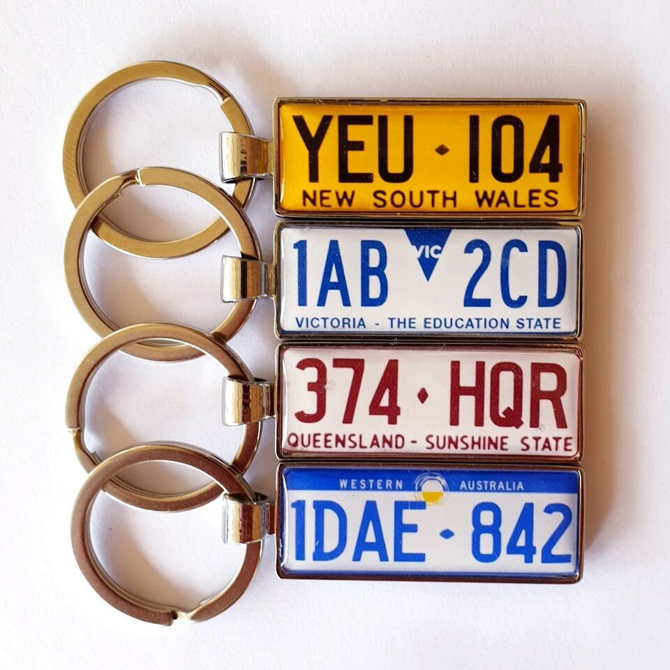 Number Plate Keyring With Name, Car Logo, Photo Personalised Keyrings