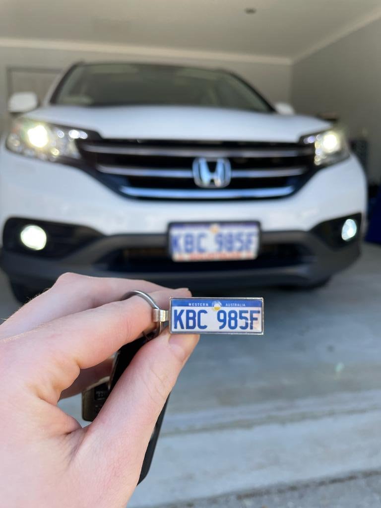 Number Plate Keyring With Name, Car Logo, Photo Personalised Keyrings