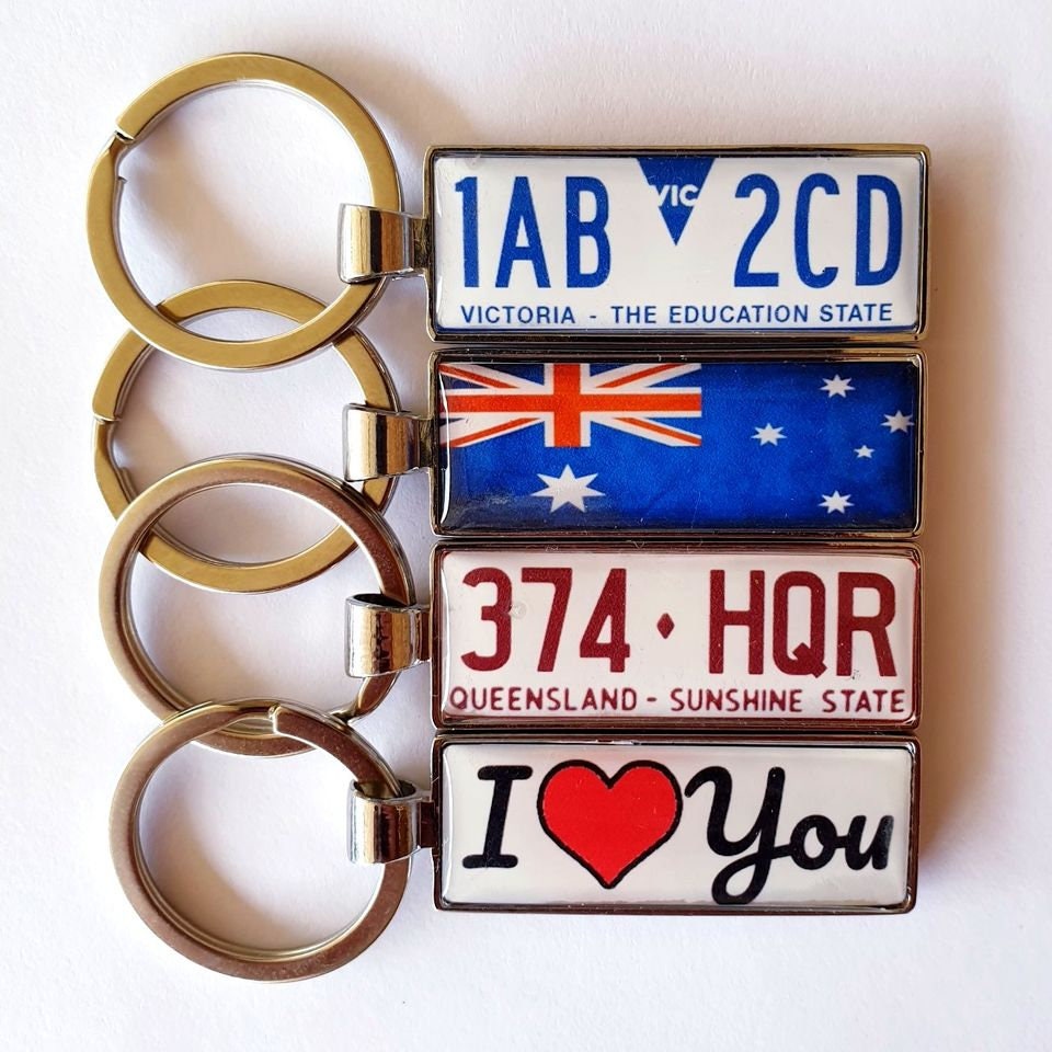Number Plate Keyring With Name, Car Logo, Photo Personalised Keyrings