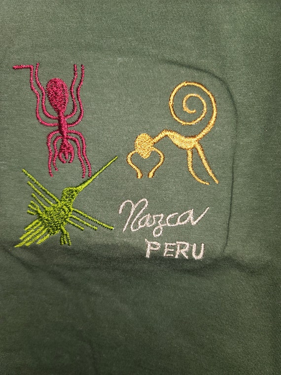 Picture of Vintage Peru Nazca Lines Embroidered 100% Pima Cotto… - Gem