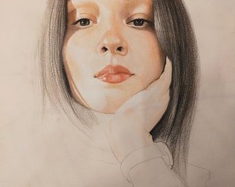 Colored portrait Drawing