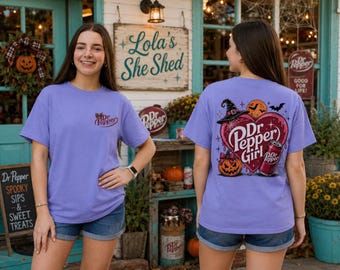 Dr Pepper Girl Halloween Graphic Shirt