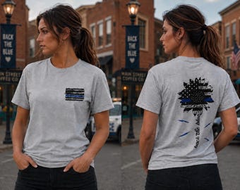 BACK The BLUE SUNFLOWER Custom Graphic Shirt
