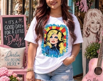 Retro Dolly Parton Custom Graphic Shirt