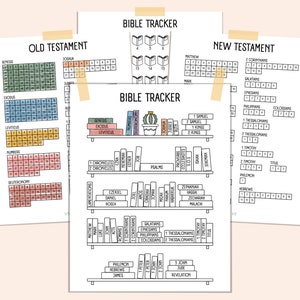Bible Reading Tracker Printable: Bookshelf Design (Digital Download)