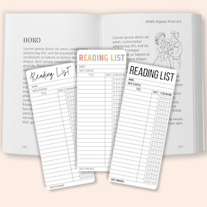 Printable Library Card Reading List Bookmarks (PDF)