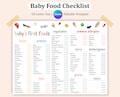 Baby's First 100 Foods Checklist: Editable Weaning Chart (PDF)