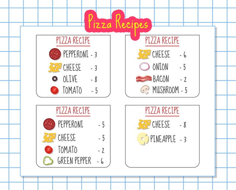 BUILD A PIZZA, Make a Pizza, Printable Pizza Craft, Pretend Play, Cut and Paste Pizza Assembly ...