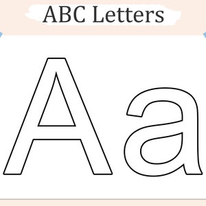 Printable ABC Capital Letters Full Alphabet | ABC Uppercase, ABC Lowercase, Small Letters, Outline Alphabet, Digital 26 Alphabet Letters Pdf