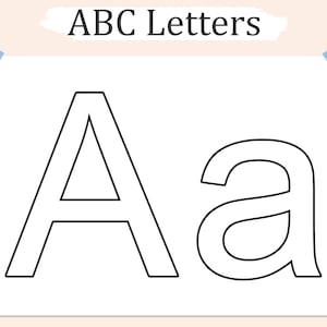 Wydrukowane litery ABC w pełnym alfabecie | ABC wielkie litery, ABC małe litery, małe litery, zarys alfabetu, cyfrowe 26 liter alfabetu w formacie PDF