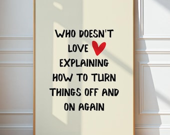 Fun Developer Poster, Nerdy Computer Science Office Decor, Funny Tech Support Wall Art, Coding Digital Print, Software Engineer Joke