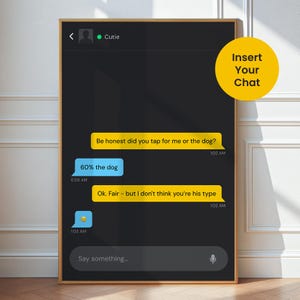 Custom Dating App Chat Print, Personalized Grindr Messages Wall Art, Printable Unique Relationship Gift, Dating App Text Exchange Decor