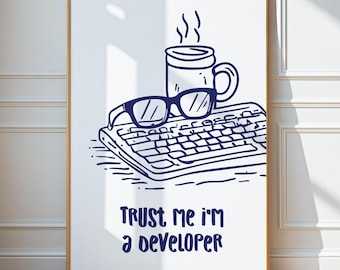 Witziges Poster Programmierer, Computer Science Büro Dekor, Programmieren Wandkunst, Programmieren Digitaldruck, Programmierer Witz